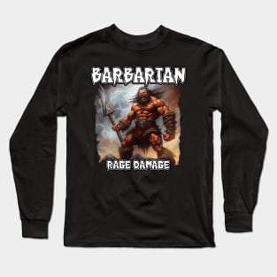 Barbarian Rage Damage Long Sleeve T-Shirt